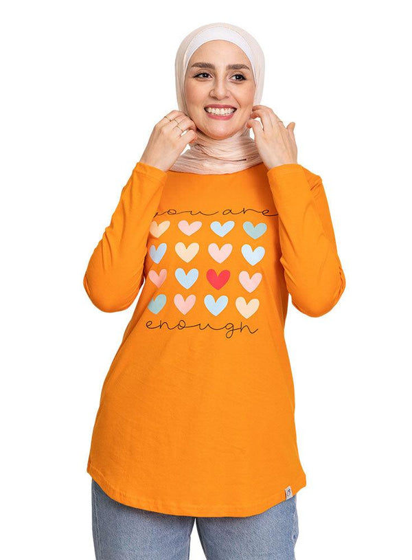 Orange Peel Printed Long - Sleeve Design 51 - Khotwh